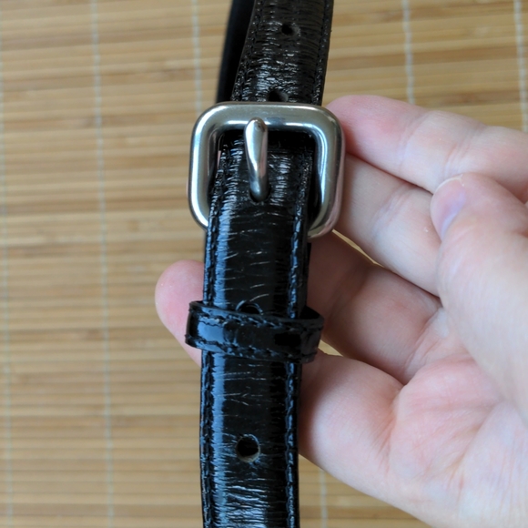 Club Monaco black leather belt, size M (fits 31"-35") - Picture 2 of 9